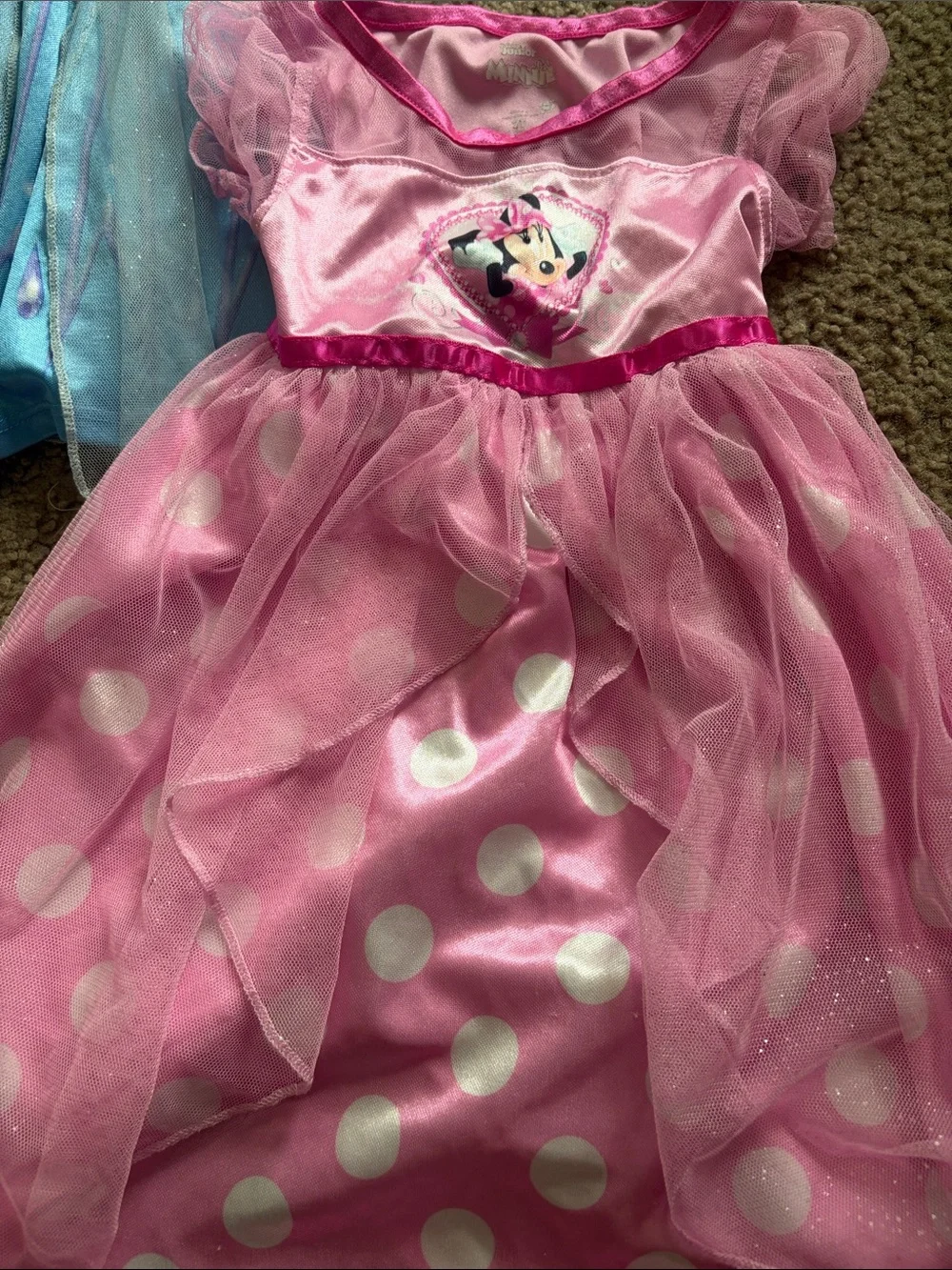 B70 Lot of 2 Princess-Style Nightgowns, 2t— Minnie Mouse and Elsa